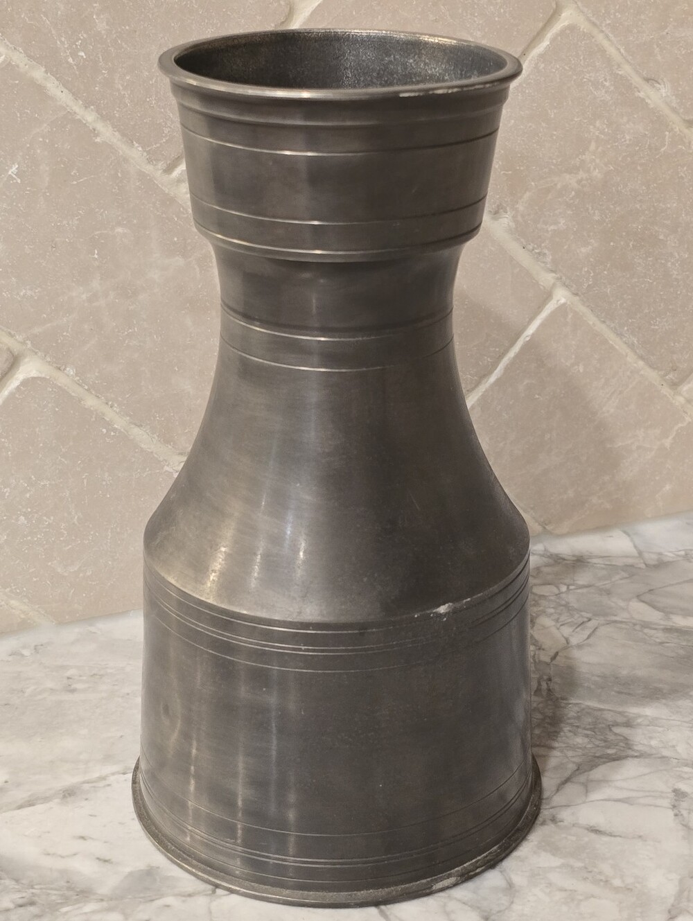 Antique 1750's Tappit Hen Wine Claret London English Pewter Flagon Pitcher Vase